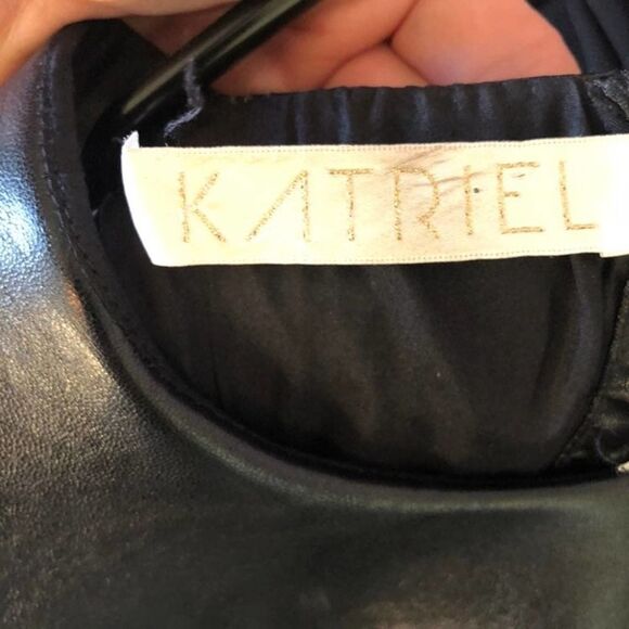 Katriel Designs Leather Cut-Out Dress Black - Picture 12 of 12